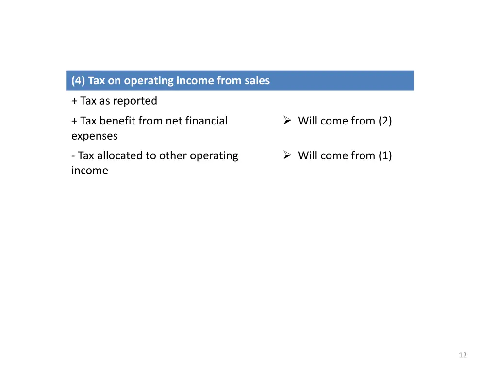 4 tax on operating income from sales