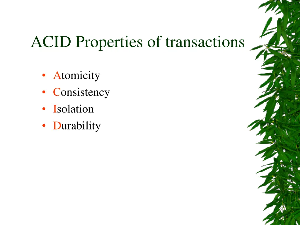 acid properties of transactions