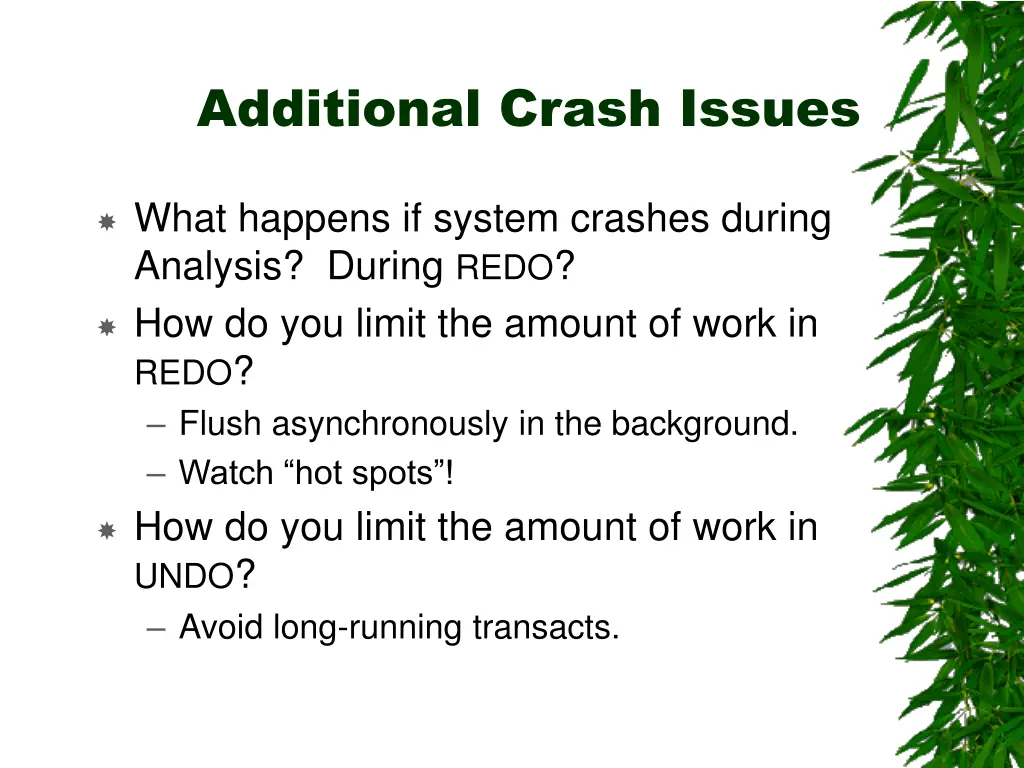 additional crash issues