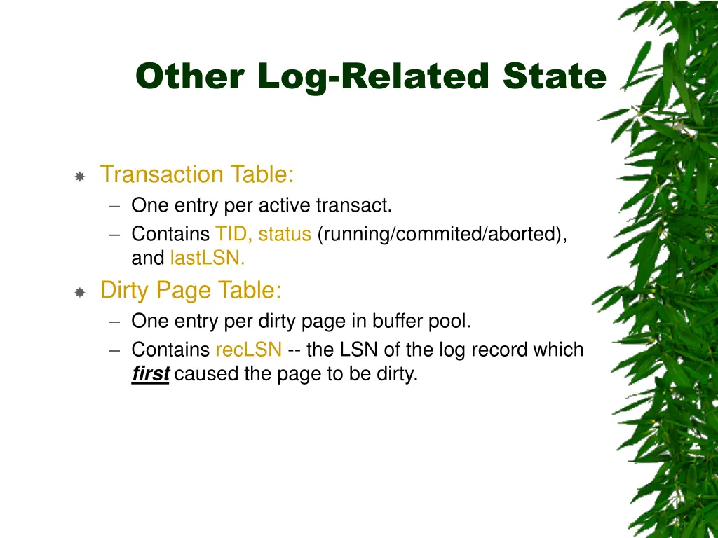 other log related state