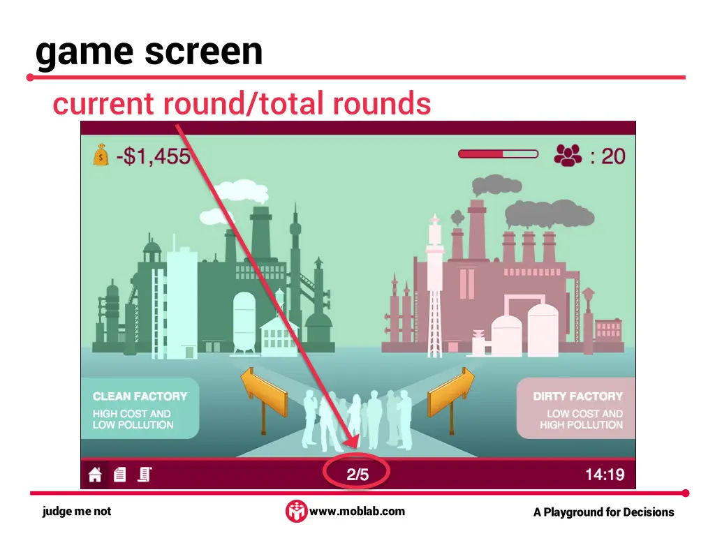 game screen current round total rounds