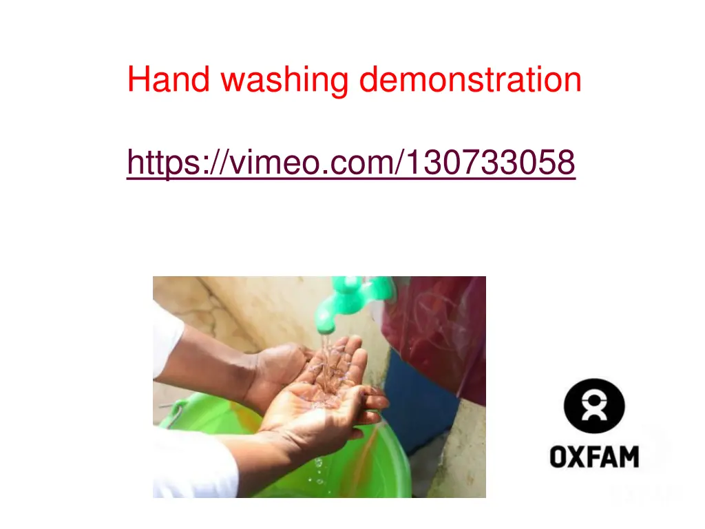 hand washing demonstration