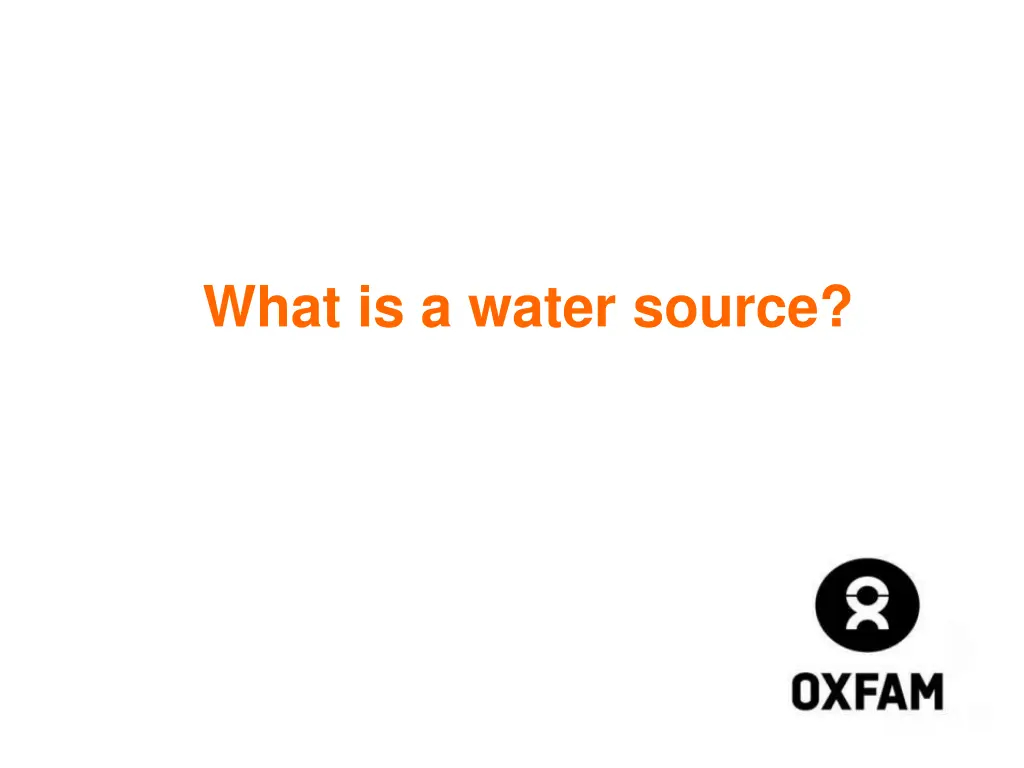 what is a water source