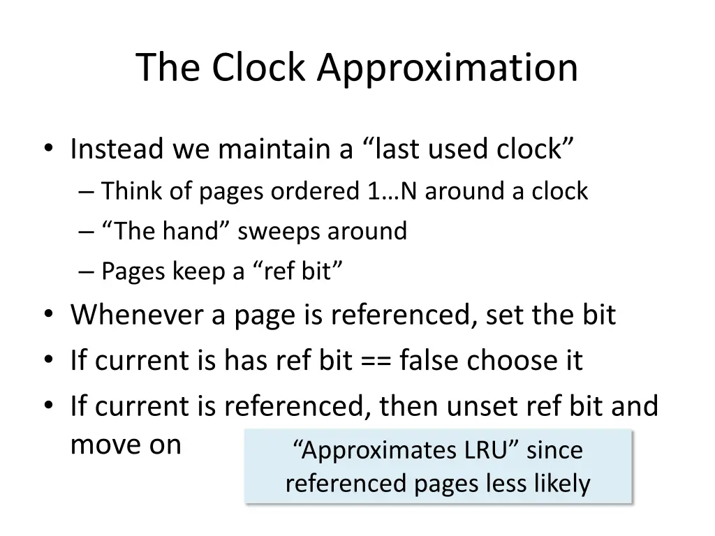 the clock approximation