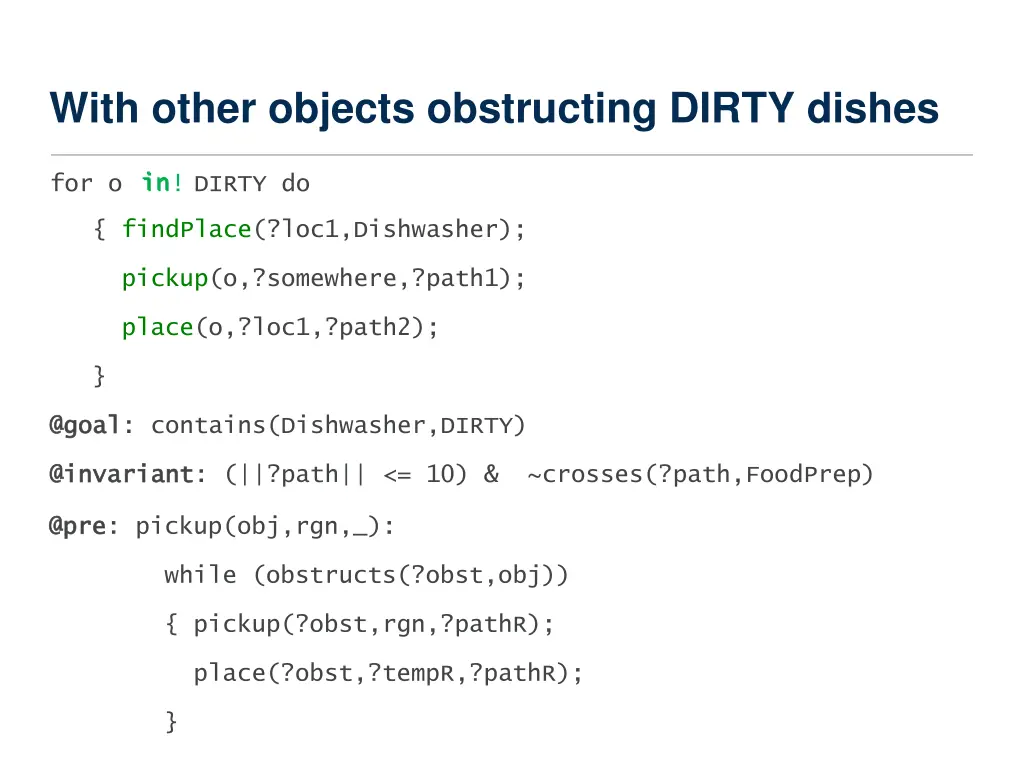 with other objects obstructing dirty dishes