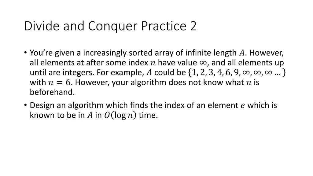 divide and conquer practice 2