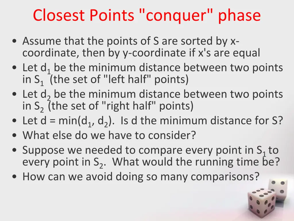 closest points conquer phase