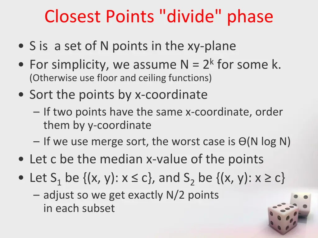 closest points divide phase