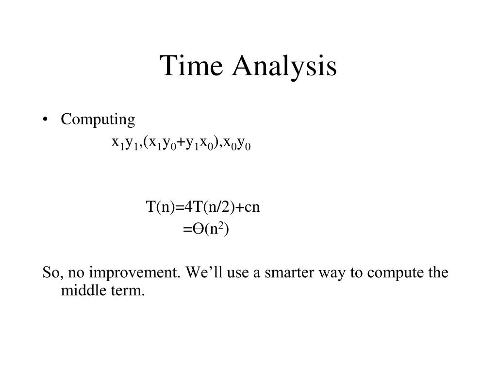 time analysis