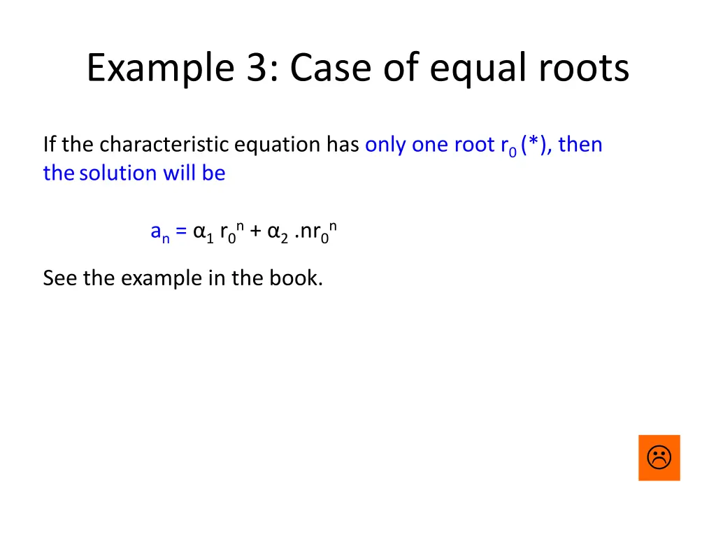 example 3 case of equal roots