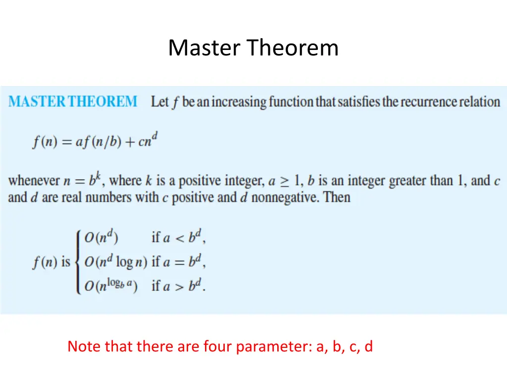 master theorem