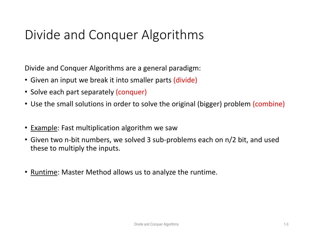 divide and conquer algorithms 1