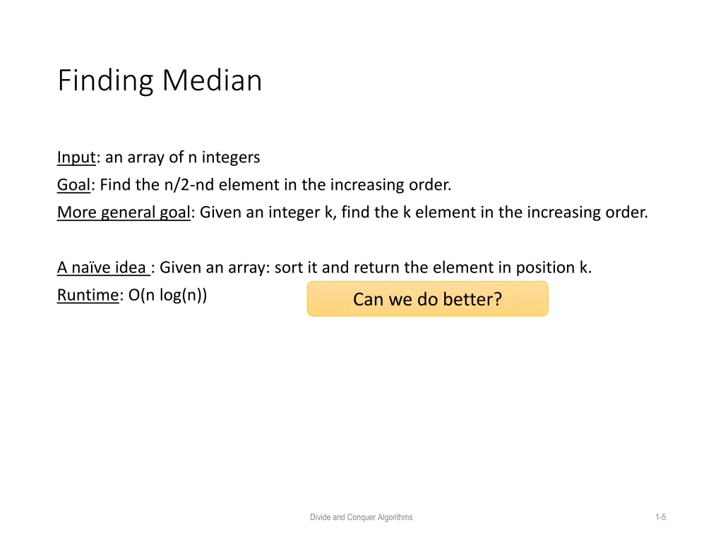 finding median 1