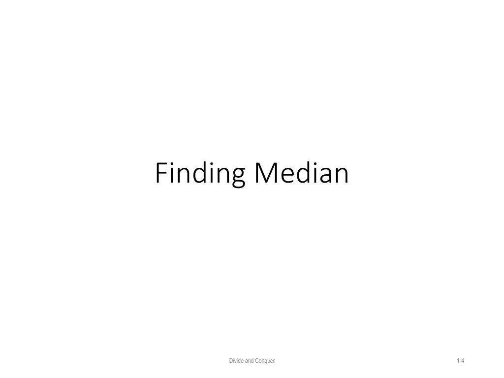 finding median