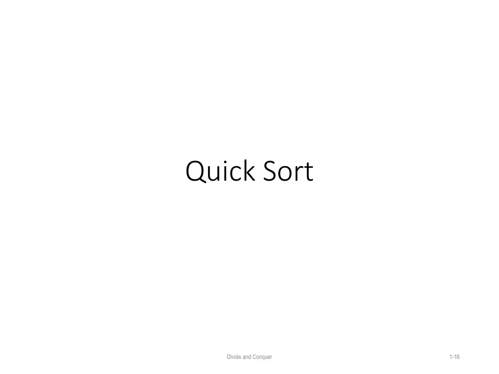 quick sort