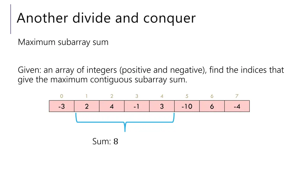 another divide and conquer