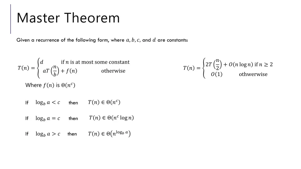 master theorem 1