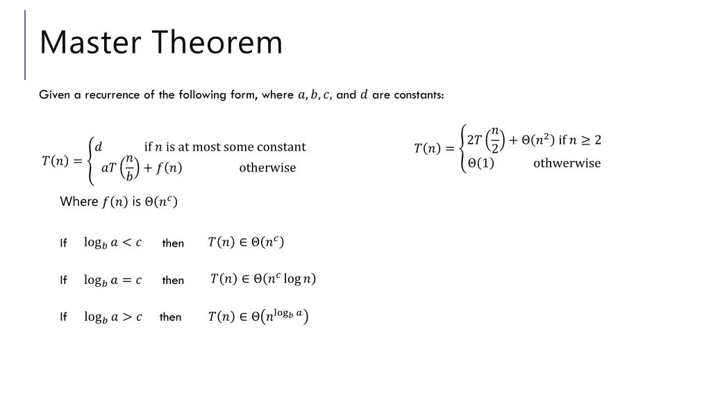 master theorem