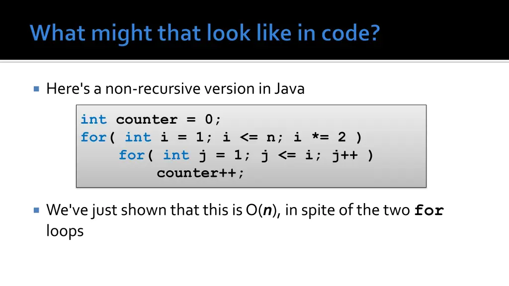 here s a non recursive version in java