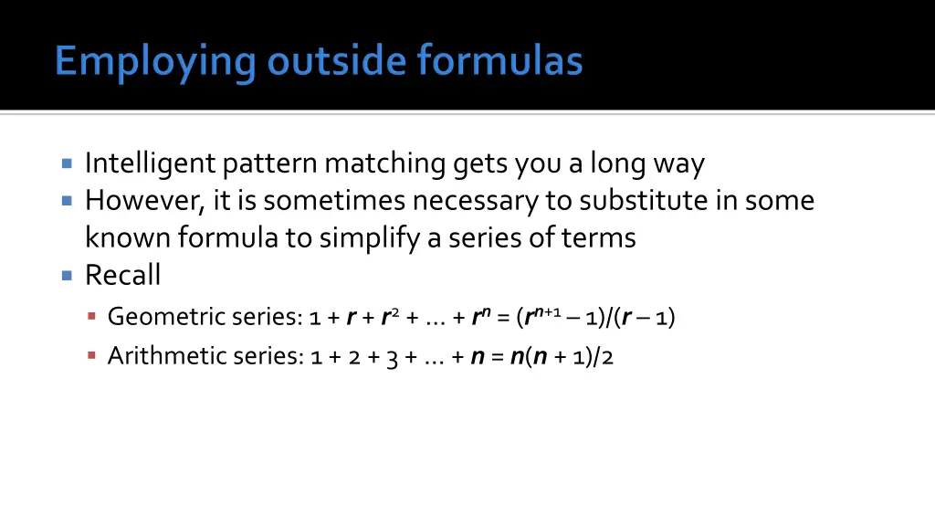 intelligent pattern matching gets you a long