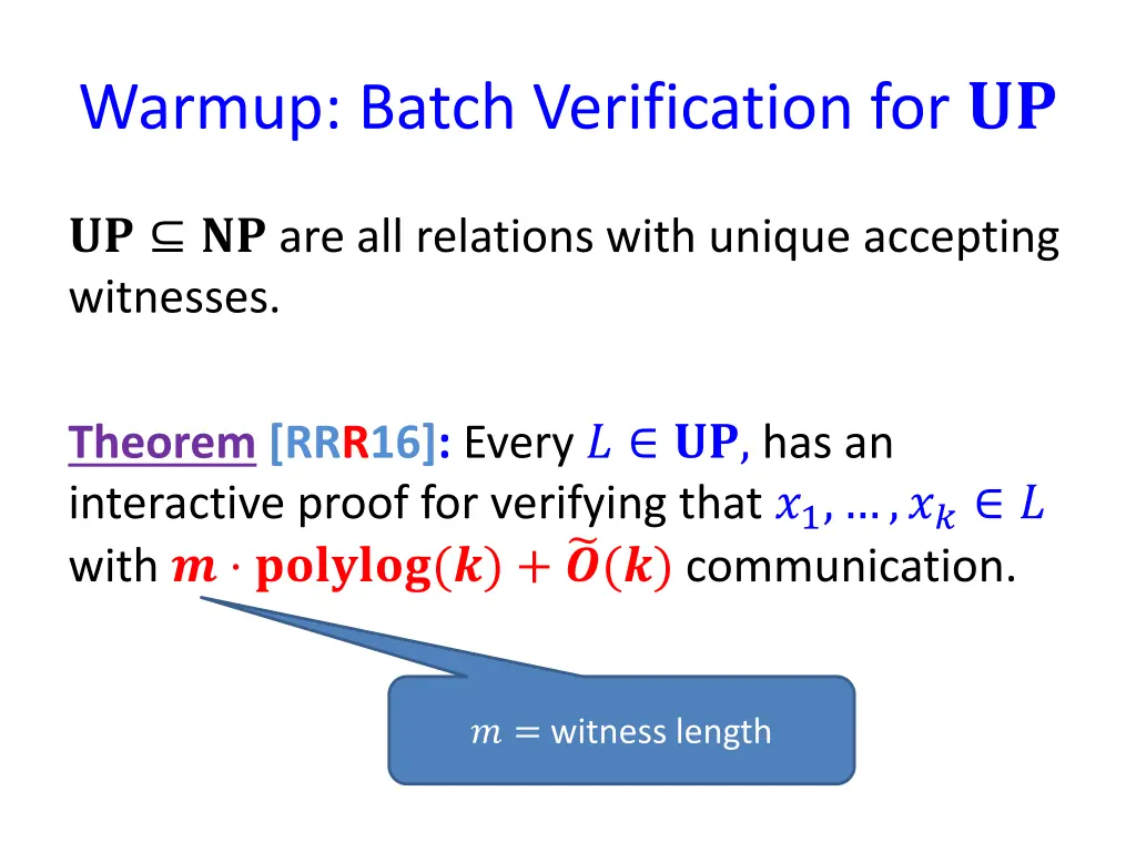 warmup batch verification for