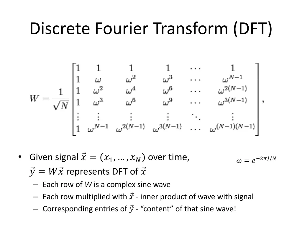 discrete fourier transform dft