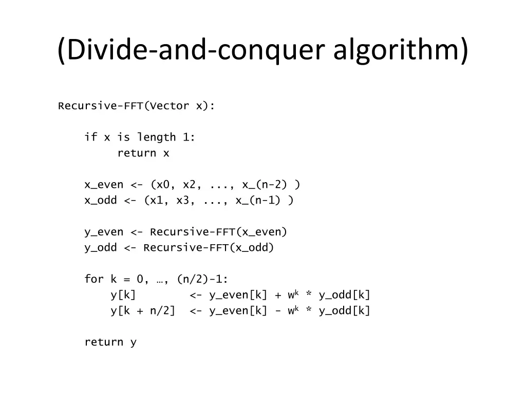 divide and conquer algorithm