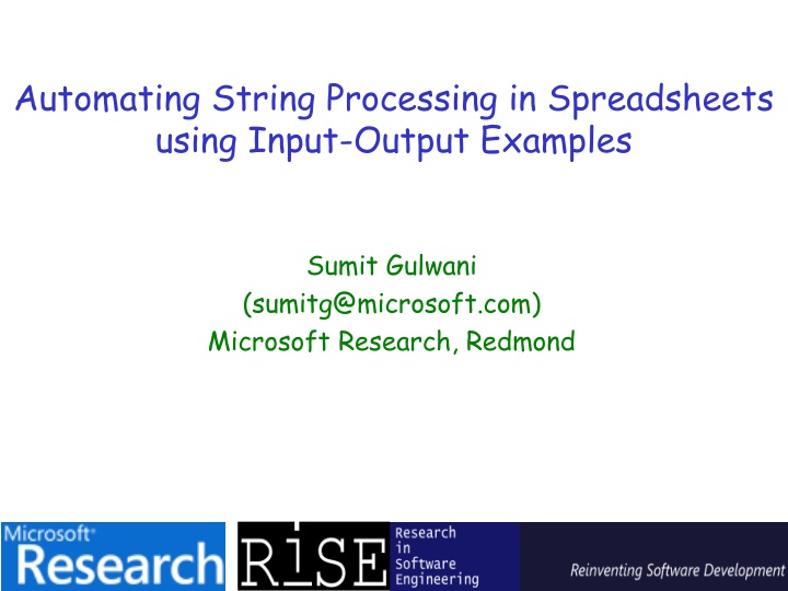 automating string processing in spreadsheets