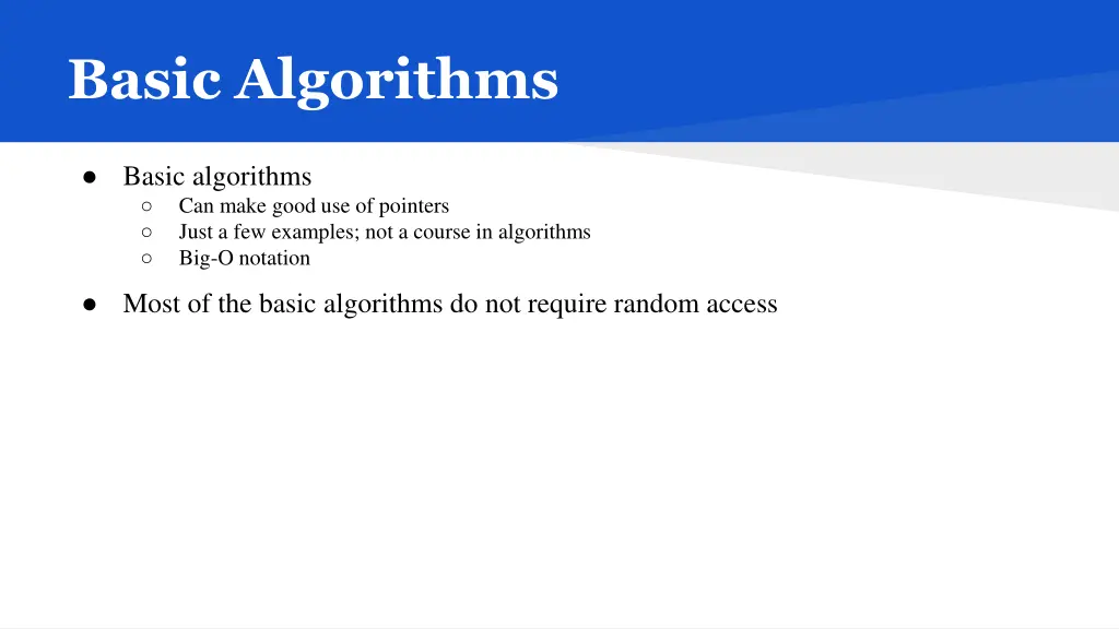 basic algorithms