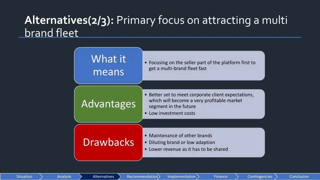 alternatives 2 3 primary focus on attracting