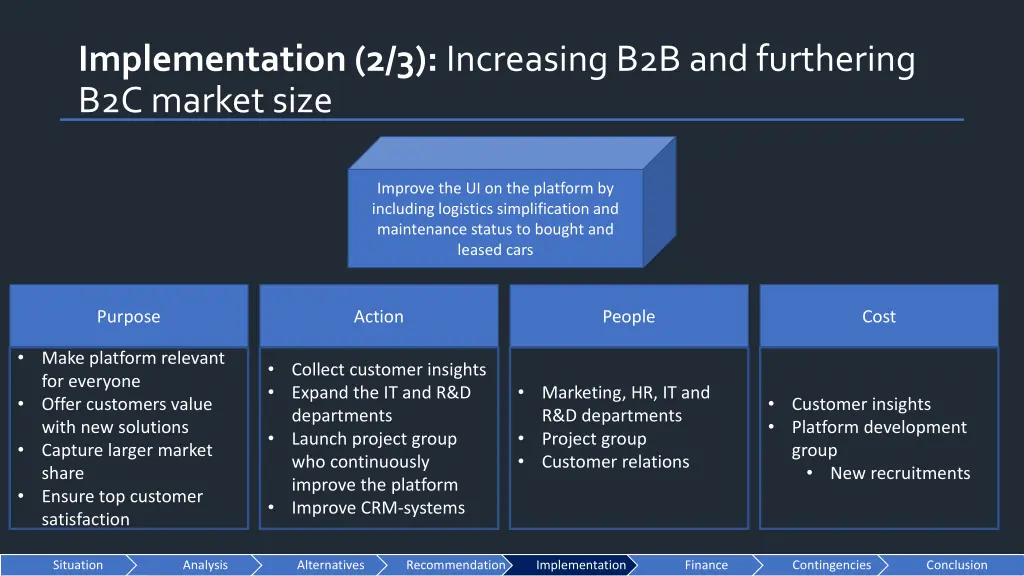 implementation 2 3 increasing b2b and furthering