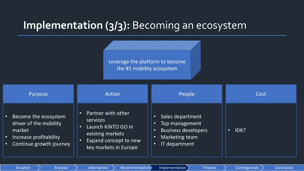 implementation 3 3 becoming an ecosystem