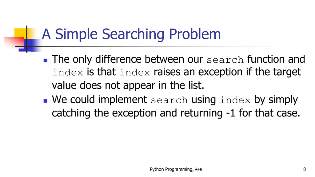 a simple searching problem 3