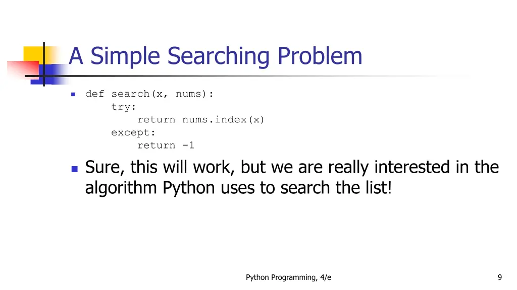 a simple searching problem 4