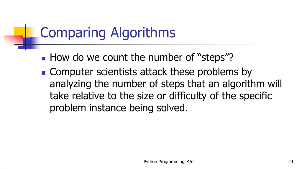 comparing algorithms 3