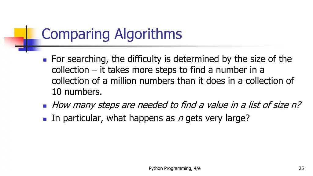 comparing algorithms 4