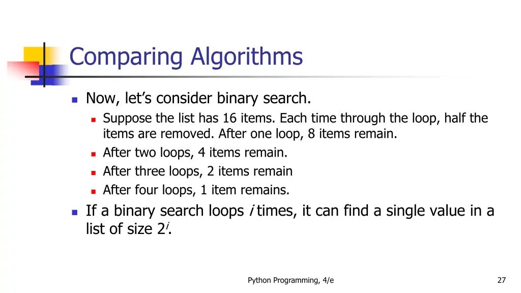 comparing algorithms 6