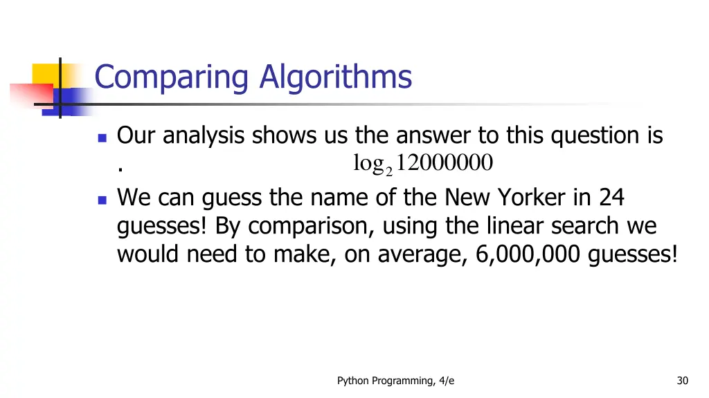 comparing algorithms 9