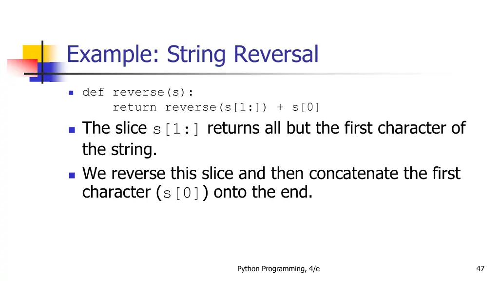 example string reversal 2