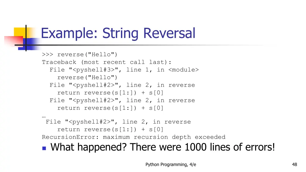 example string reversal 3