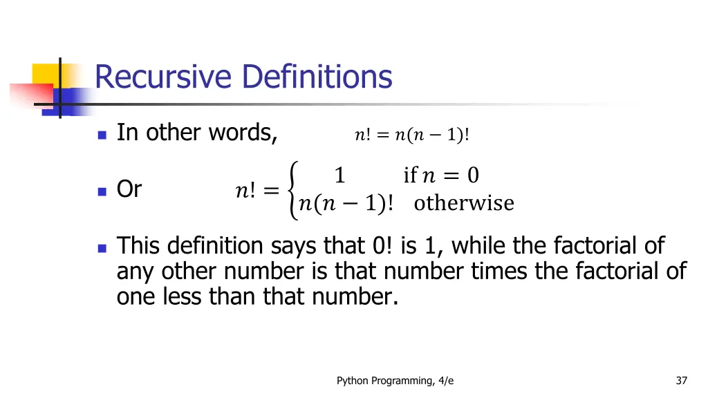 recursive definitions 2