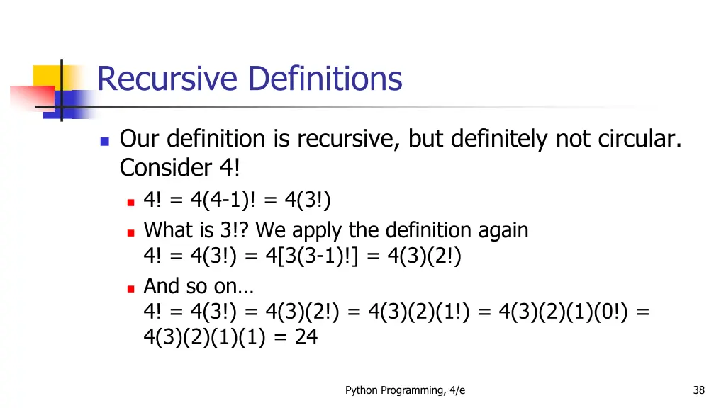 recursive definitions 3