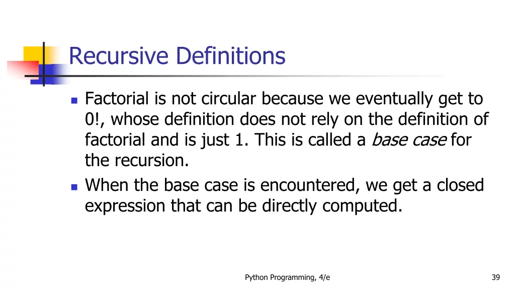 recursive definitions 4