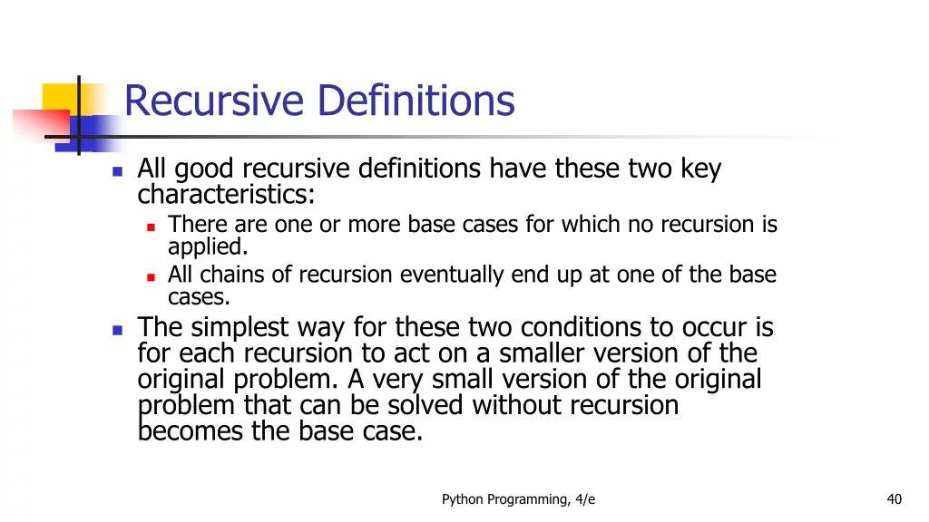 recursive definitions 5