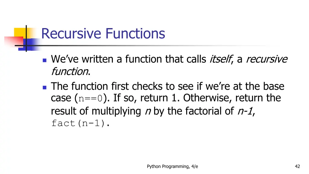 recursive functions 1