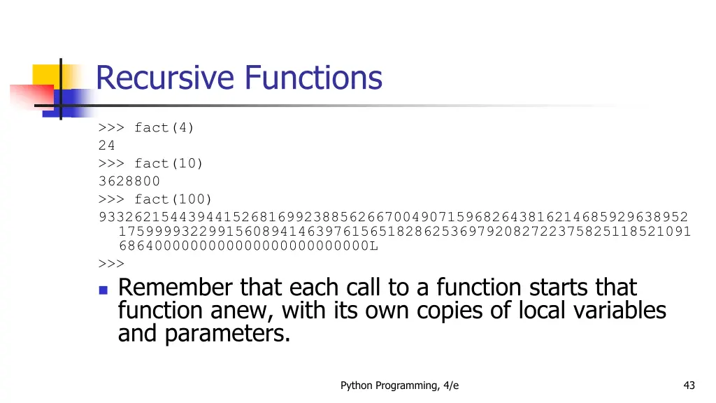 recursive functions 2