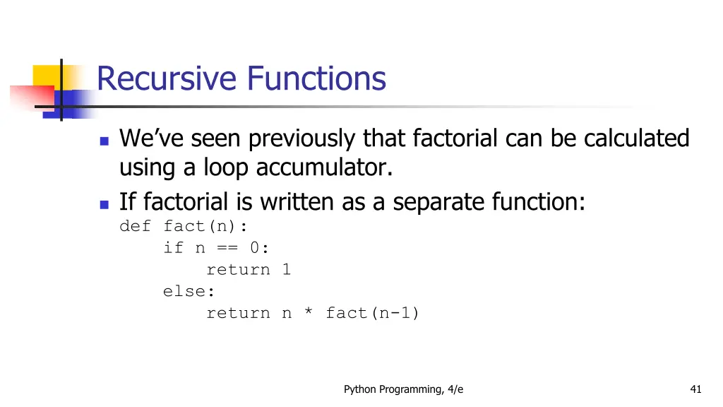 recursive functions