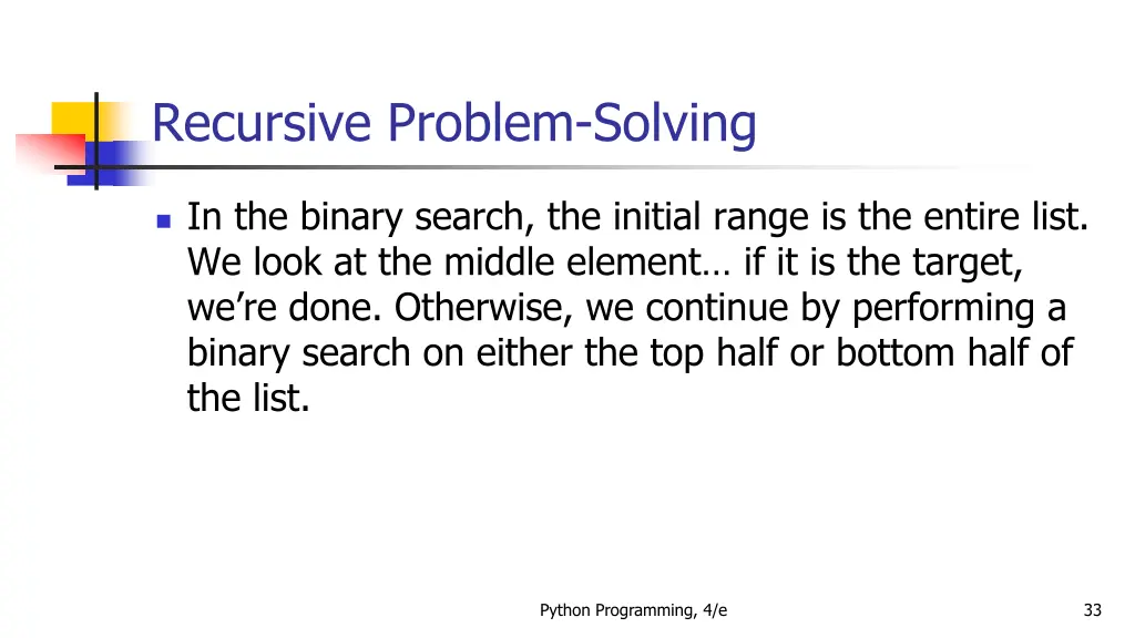 recursive problem solving 1