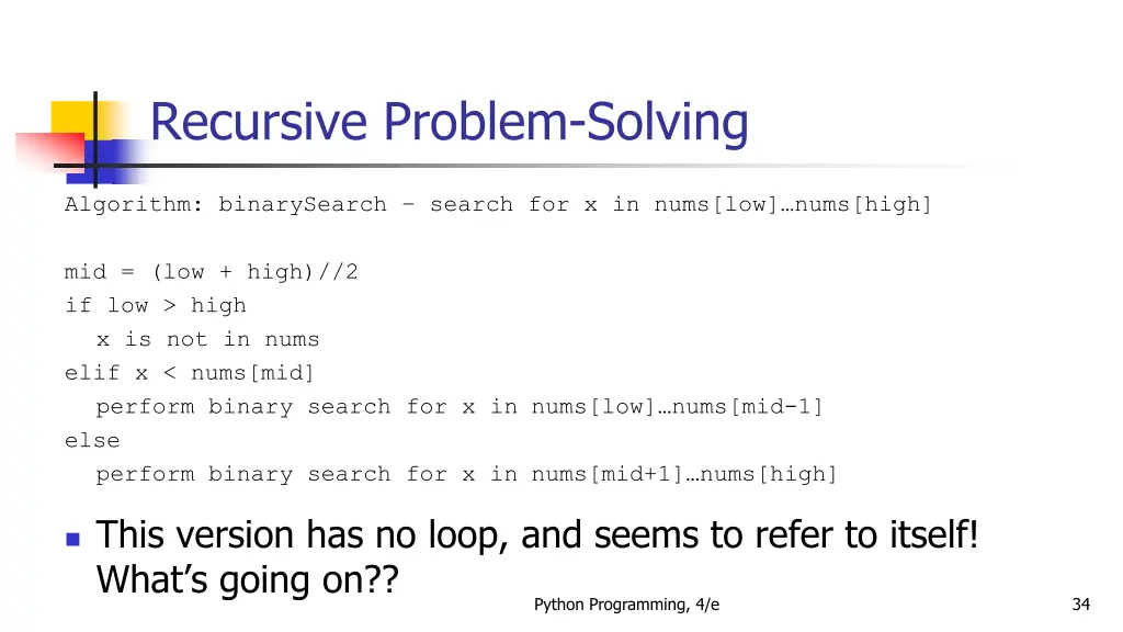 recursive problem solving 2