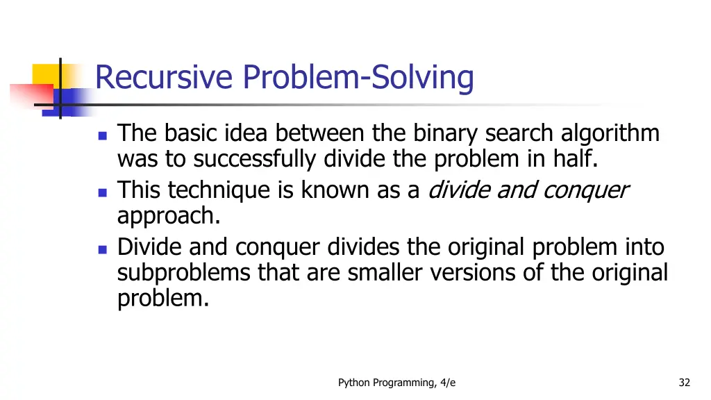 recursive problem solving